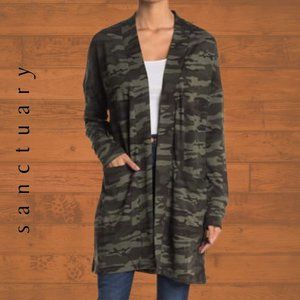 Sanctuary Camo Patch Pocket Knit Cardigan